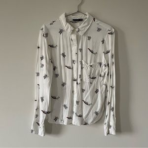 Patterned button up shirt